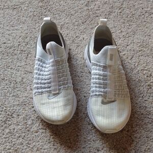 Nike White and Gray Sneakers Minimalist Design